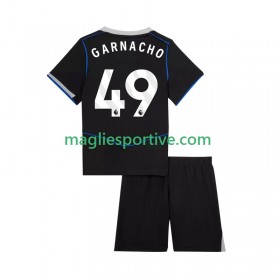 Completo Calcio Chelsea Alejandro Garnacho 49 Bambino Divisa Terza 2025-2026